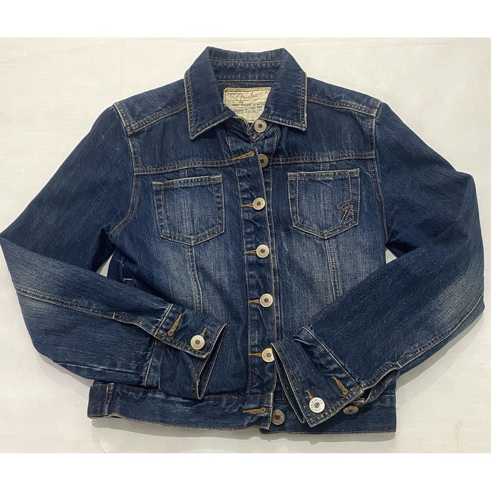Fender Denim Rock & Roll Blue Denim Jean Jacket. Women's Size Medium